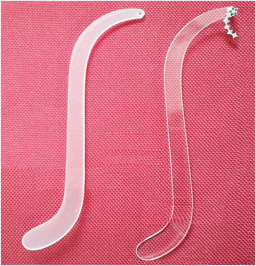 lasenersm 6 Pieces Clear Acrylic Earring Try on Stick Try on Earrings Display Props Tool Acrylic Earring Try on Strip Earring Displaying Try on Sticks for Home and Jewelry Store Use, 'S' Shaped Type