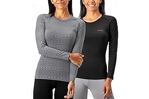 Women's 2 Pack Thermal Long Sleeve Shirts: Everyday Essential for Warmth and Comfort