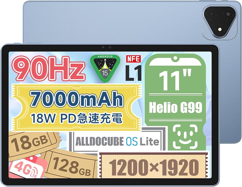 Amazon.co.jp: ALLDOCUBE iPlay60 Pro Android 15 タブレット11インチ Amazon.co.jp: ALLDOCUBE iPlay60 Pro Android 15 タブレット11インチ