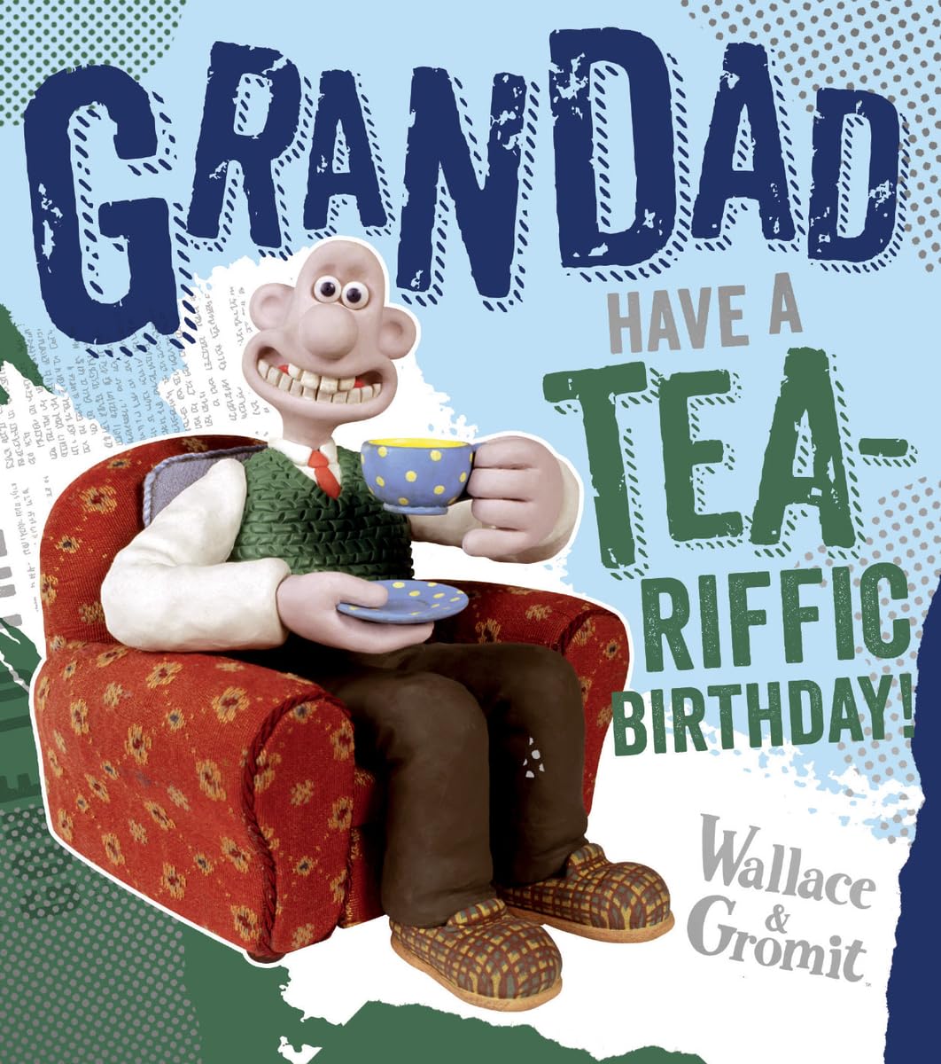 Wallace & Gromit Grandad Birthday Card, Funny Grandad Birthday Card for Wallace and Gromit Lovers