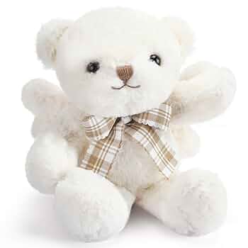 テディベア 白雪姫 Disney White TeddyBear Build-a-bear 25th Anniversary White Sparkle Stuffed Plush