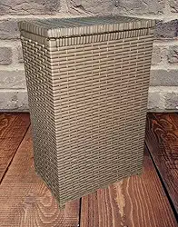 Cesto De Roupa Fibra Sintética 45 Litros Roupeiro 40x25x55 (Cappuccino)