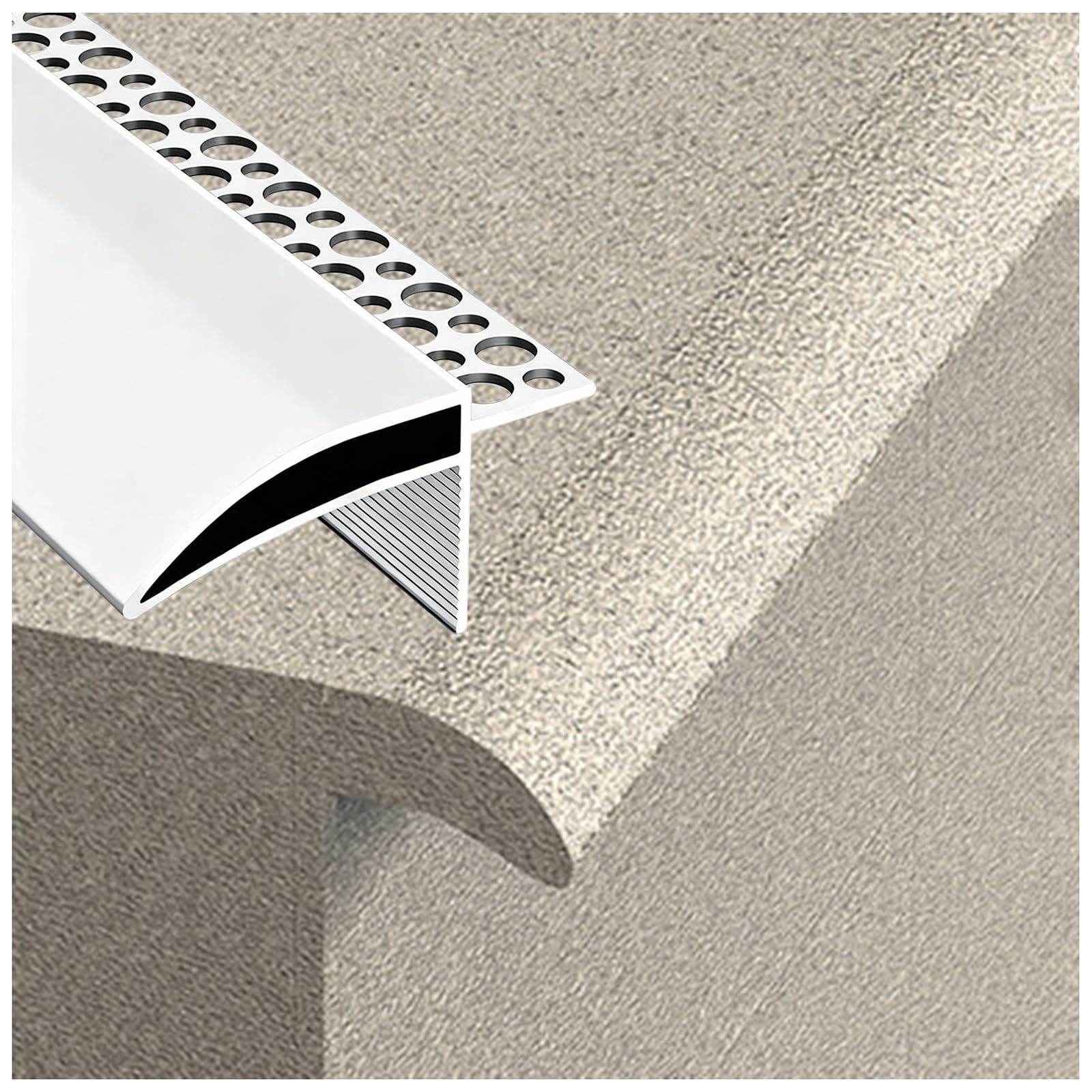 LXLZYXSF Recessed Hidden Drip Edge Flashing for Window Sills Roof Eaves, Aluminum Paintable Trim Rain Diverter, Modern Architectural Exterior Design DIY(W 50mm(2"),L 190cm/74.8")