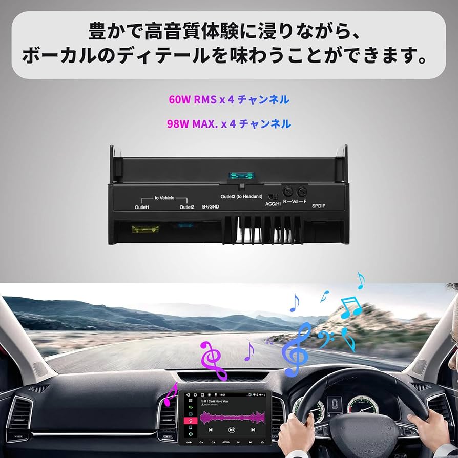 ATOTO CA-AEC02 カーオーディオアンプ Amazon.co.jp: ATOTO CA-AEC02 カーオーディオアンプ、4