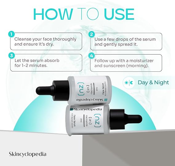 Skincyclopedia 10% Niacinamide Serum - Hyperpigmentation and Acne Scar Treatment - Pore Minimizer for Oily Skin - Suitable for Men and Women, 30ml