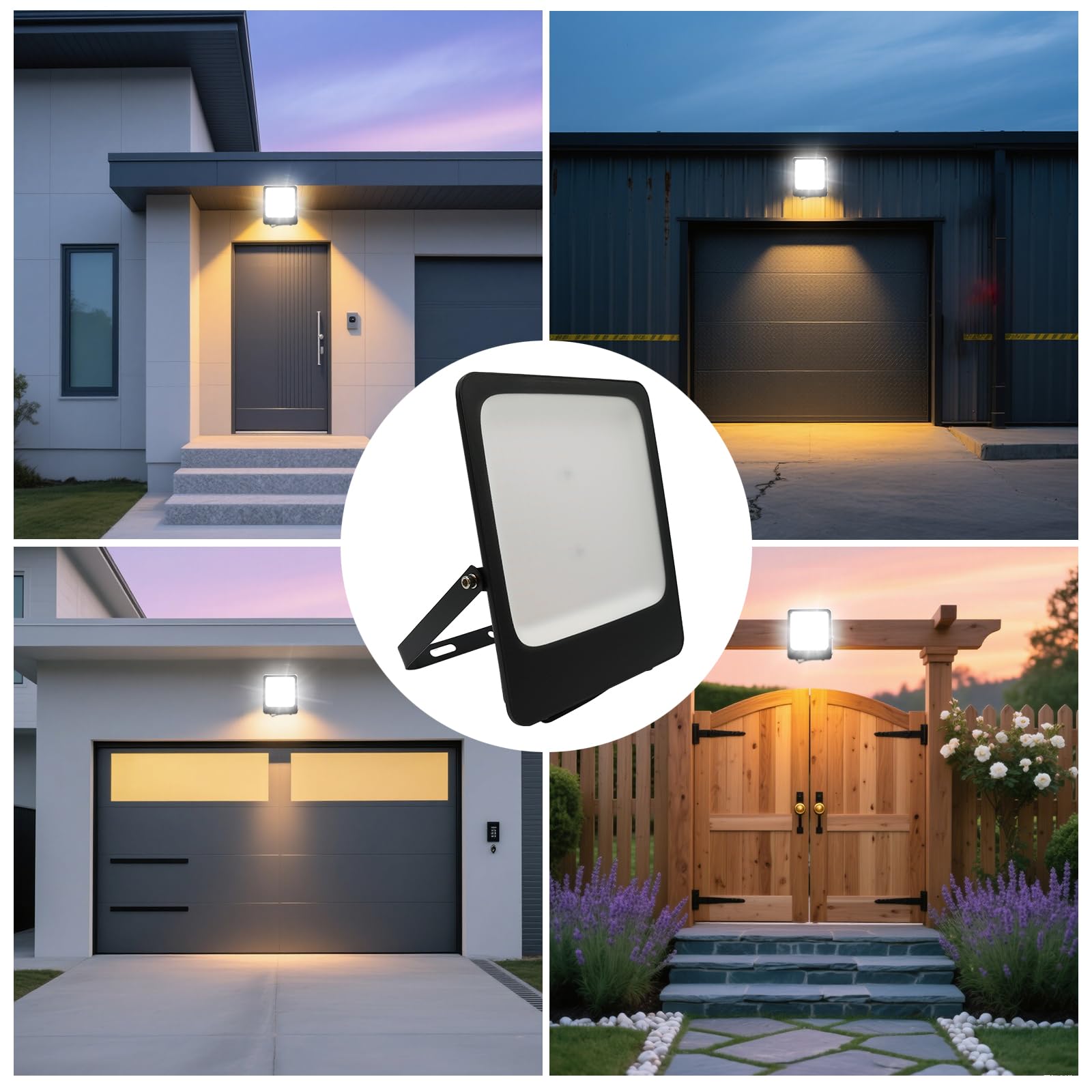 Focos LED Exterior 200W Foco Proyector 3000K Blanco Cálido 20000LM IP65 Impermeable Floodlight para Casa Garaje Patio Terraza Jardín Cancha Fachada Jardineras Colgar Árbol Local