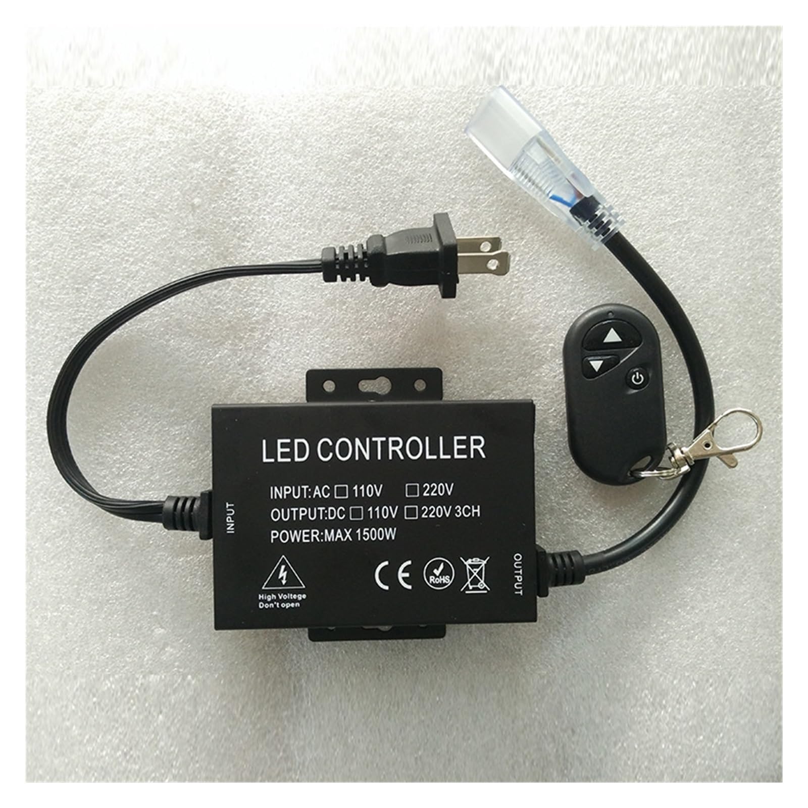 Lampada LED ad alta tensione con dimmer monocanale Lampada monocromatica a 3 pulsanti con dimmer a radiofrequenza(700W)