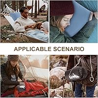 Vista 6 de Ivellow Memory Foam Travel Pillow Compressible Camping Pillow for Sleeping Shredded Memory Foam Pillow Compact Firm Supportive Travel Pillow for