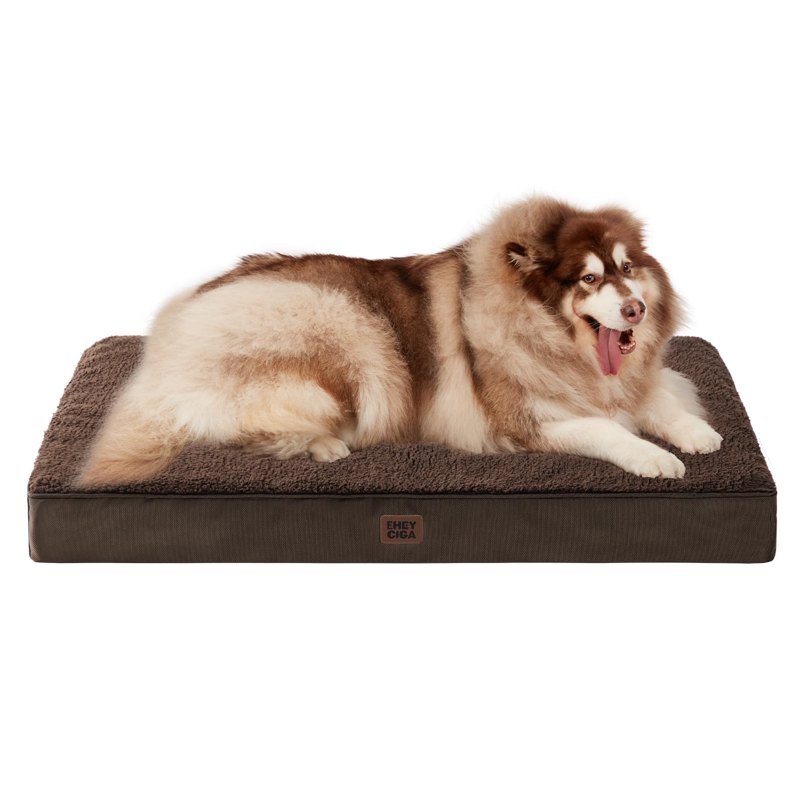 EHEYCIGA Cuccia Cane Interno Taglia Grande XXL, (120L x 74W cm) Ortopedica Cuscino per Cani, Cuscino Cane Sfoderabile e Lavabile, Ortopedico Lettino per Cani, Orthopedic Dog Bed, Marrone