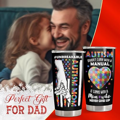 Miniatura 4 de 34HD Regalos para mamá, vaso con tapa de acero inoxidable de 20 onzas, taza de café para mamá, taza de café para mamá, regalos de conciencia sobre