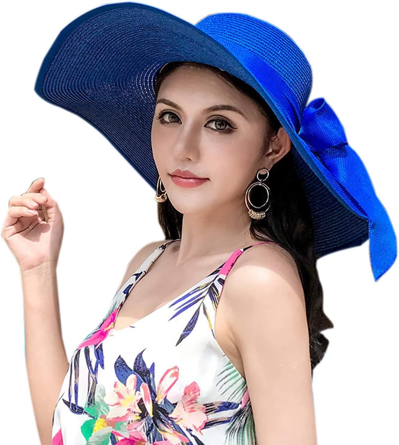 Chapeau De Soleil Femme En Paille Naturelle - Taille Unique - Léger Pour L'Été