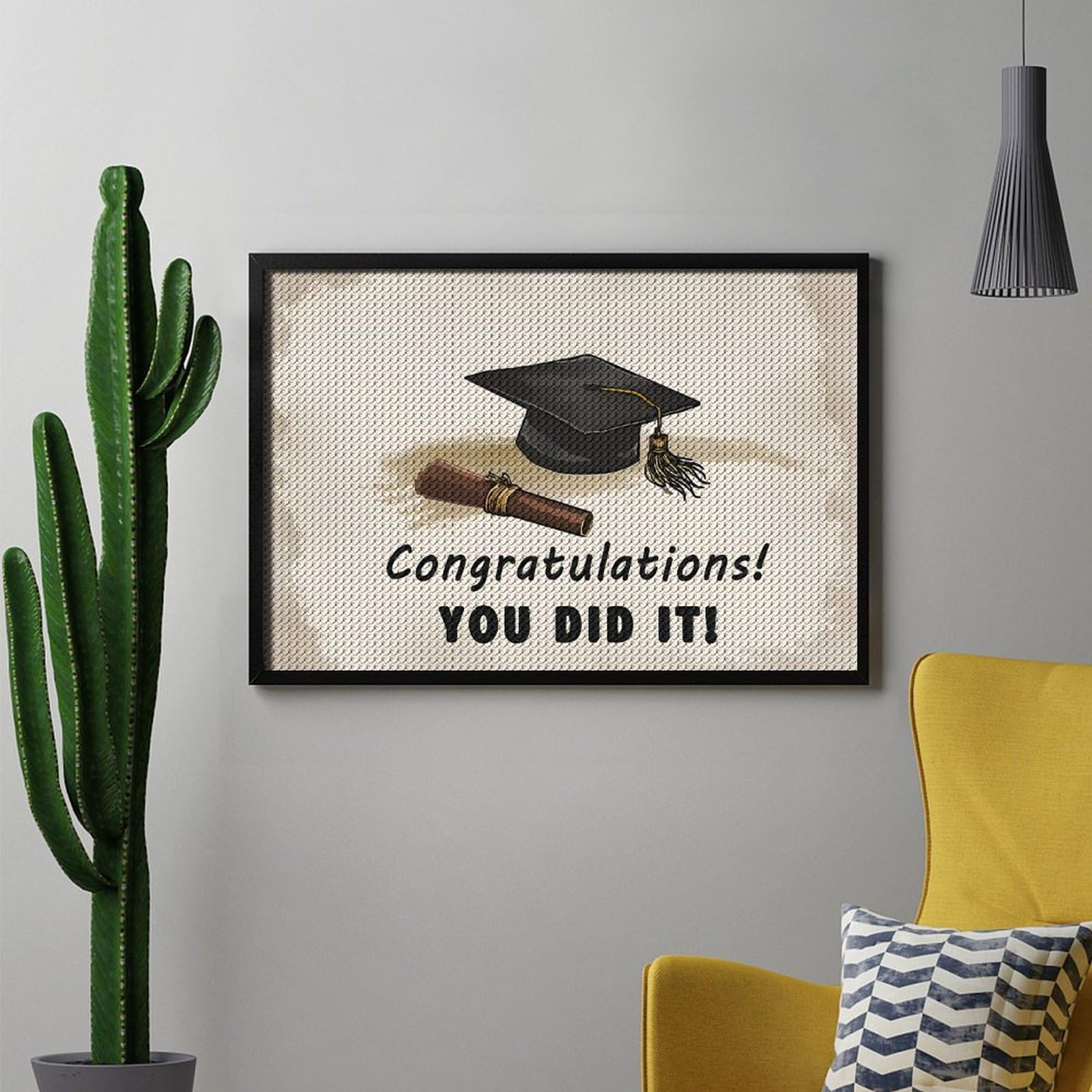 DAC ダイヤモンドアートキット「Graduation」 Amazon.com: Dolrlasin Graduation Congrats Diamond Painting Art