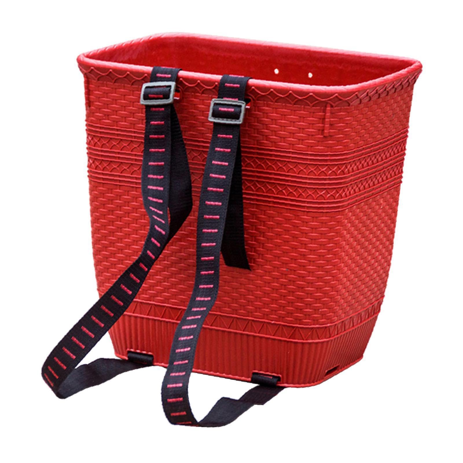 Panier tressé de rangement extérieur grand panier à fruits agricole avec sangle dorsale