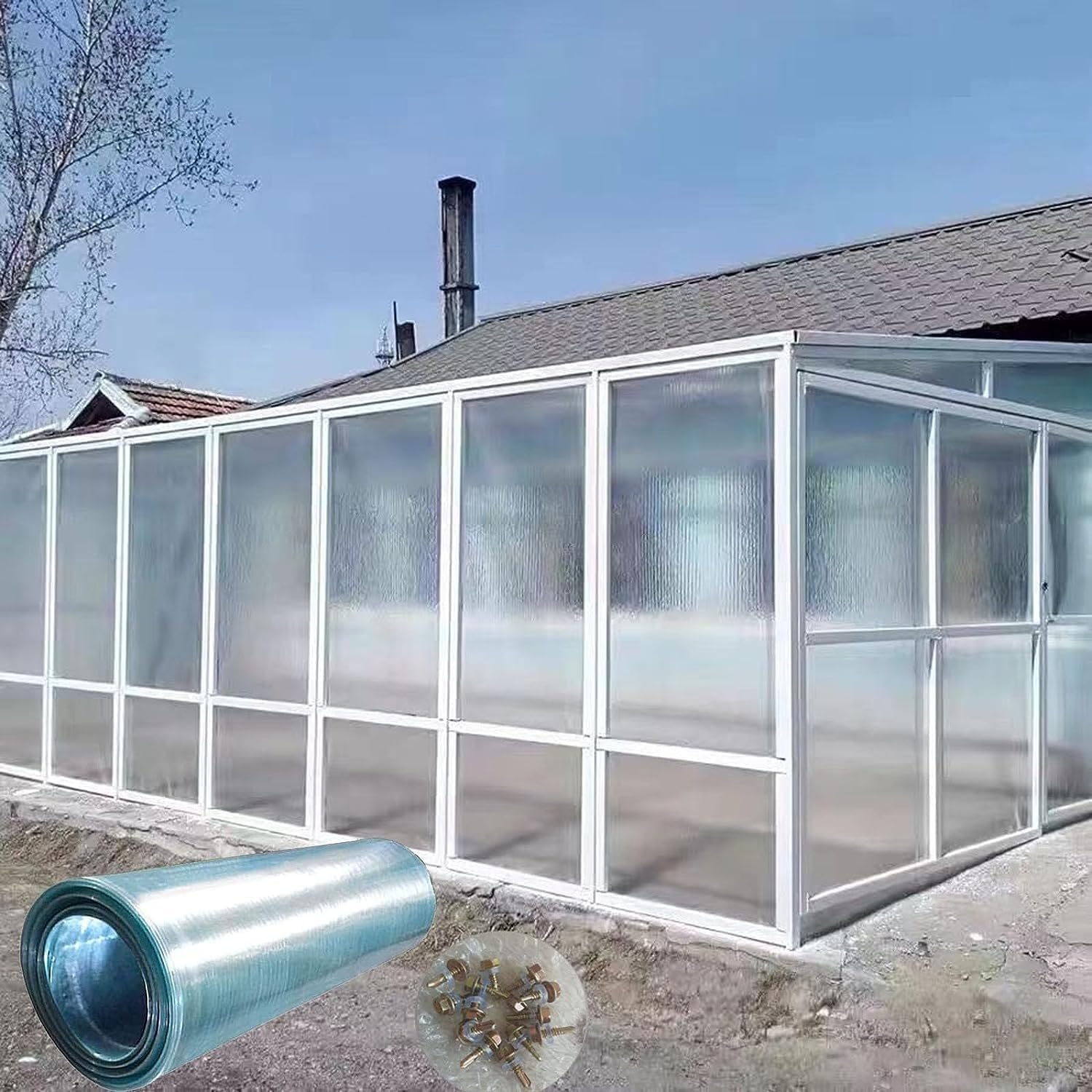 Feuilles de toiture imperméables en polycarbonate transparent 1X10m pour serre