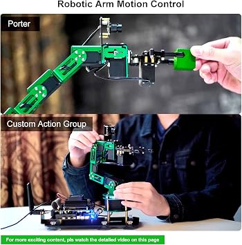 Yahboom 6DOF Robotic Arm for Jetson Nano 4GB ROS2,3D AI Vision Camera,Desktop Collaboration, Developed Python Programming for Adults OpenCV