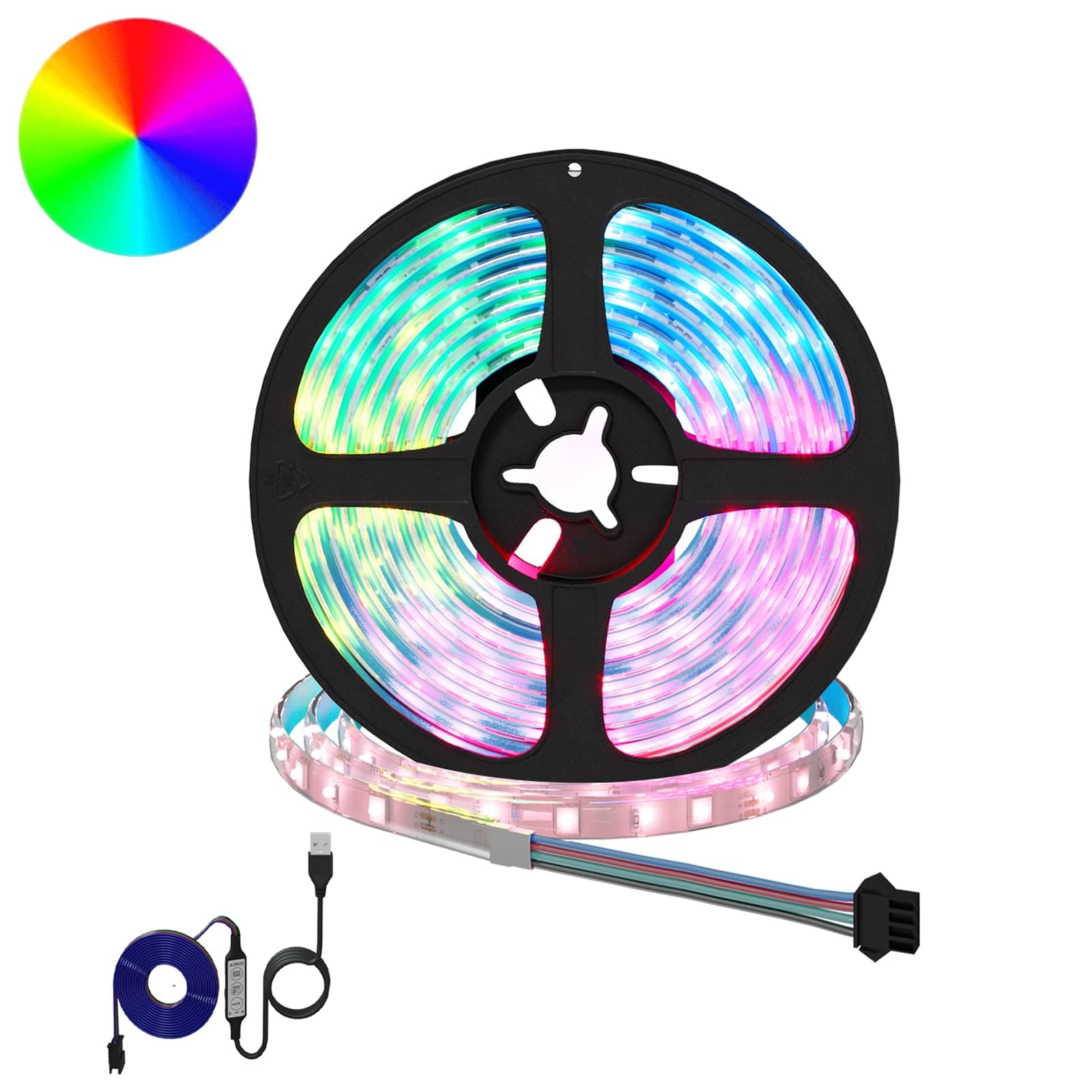 LED Streifen 2 pcs Schwarz und Transparent 2500 mm Kupfer Kunststoff USB Stromquelle Innenbeleuchtung flexibel dimmbar Lichtschlauch Lichterkette Leuchtband Dekoration Wohnzimmer