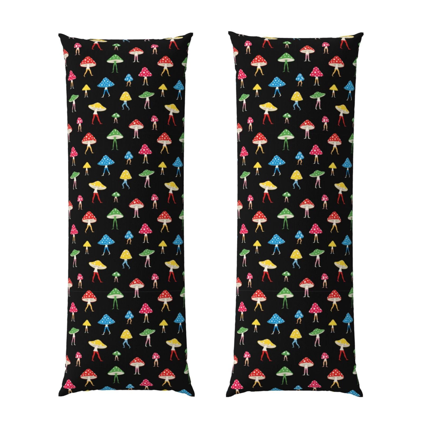 Body Pillow Protector Cover 20x54, Various Mushrooms Ladies Unique Mushroom, Breathable Ultra Soft Pillowcase with Zipper, Wrinkle Shrinkage Fade Resistant for Bed Couch