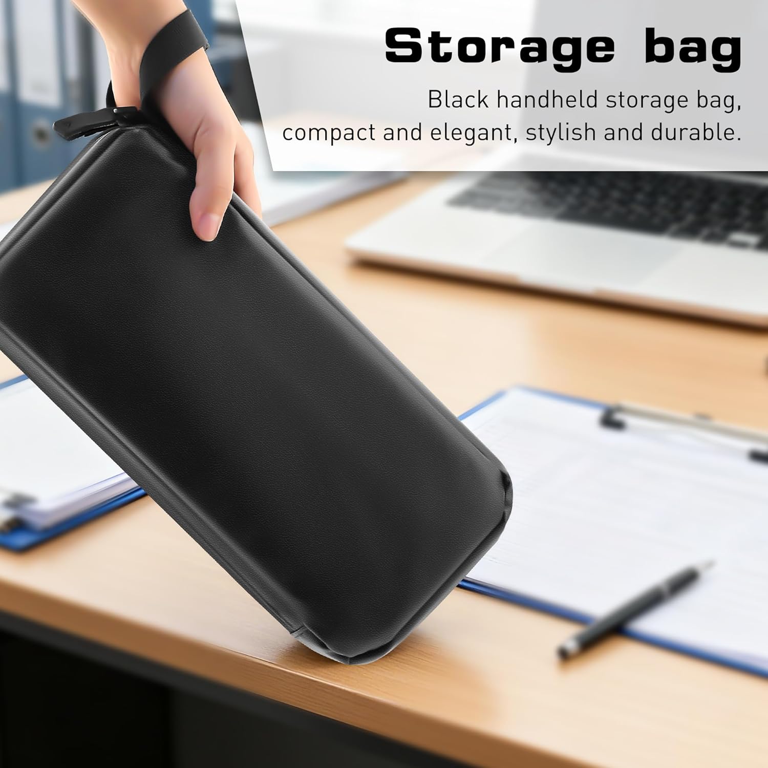 RHOTALL Slim Carrying Case for Nintendo Switch/OLED/Lite / 2, Travel Protection Carry Case for Switch 2 (2025), Soft Leather Portable Protective Bag, Fluffy Lining Accessories Bag - Black - Image 4