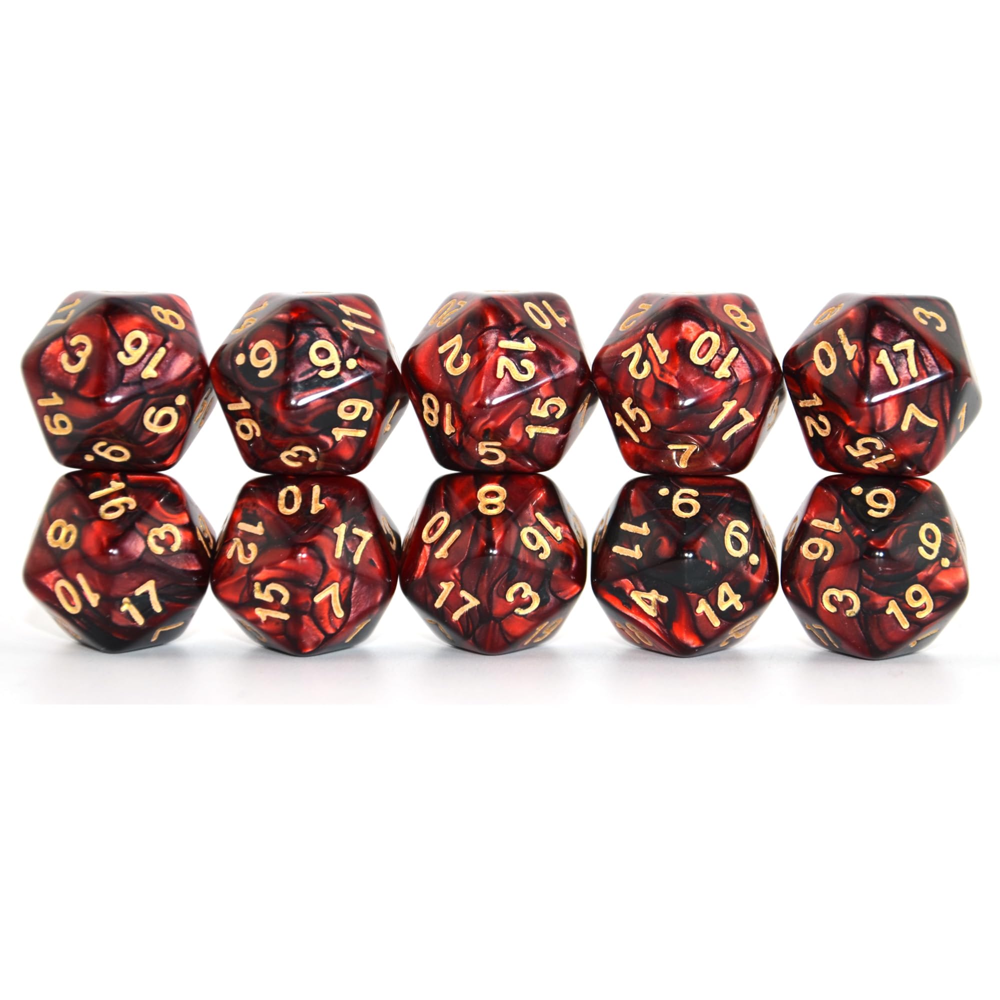 SmartDealsPro 10-Pack 20 Sided Dice D20 Polyhedral Dice for DND RPG MTG Table Game (Color 13), 22 mm - Image 4