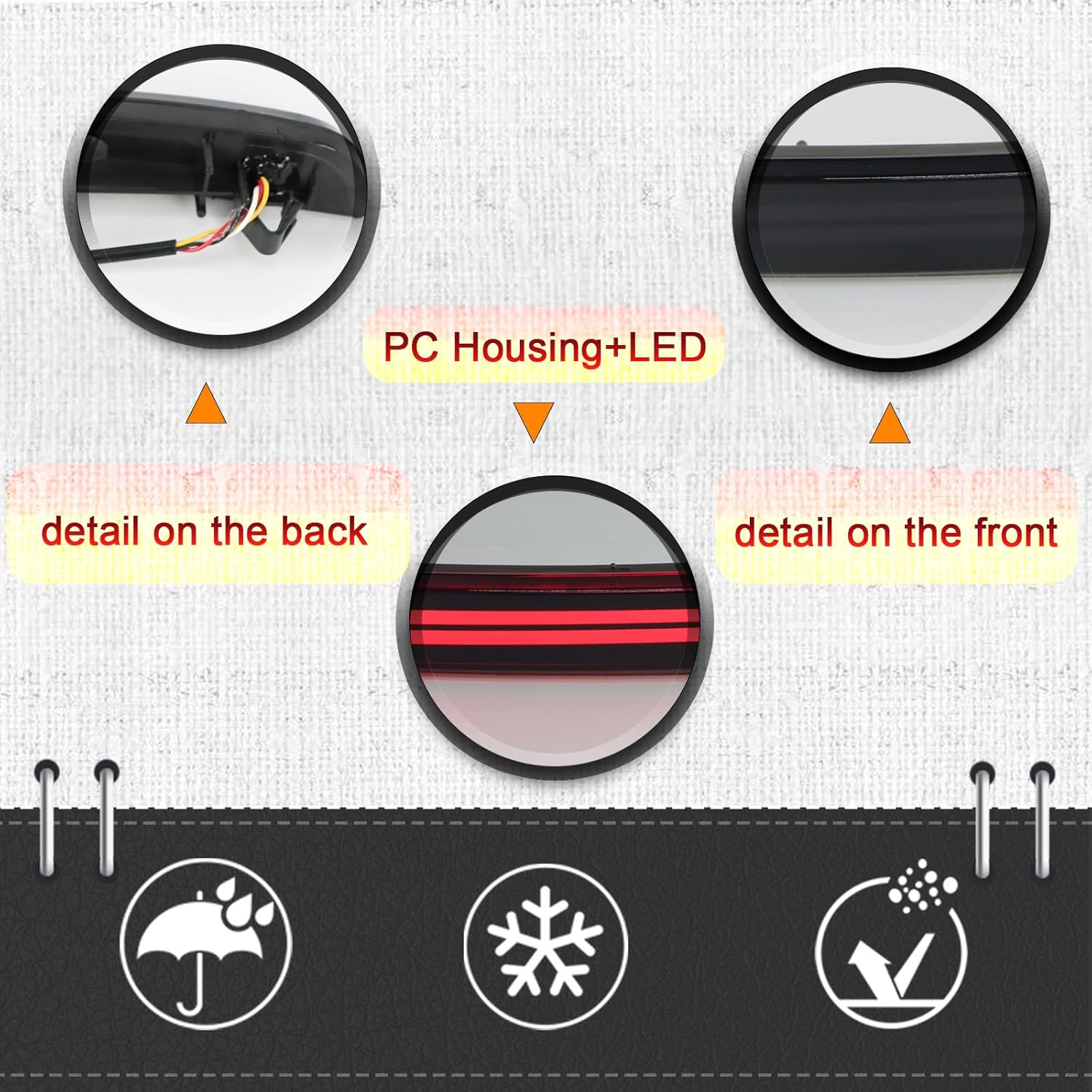 Full LED Rear Bumper Reflector Lights Kit for Subaru Forester 2009-2018 Tail Lamp Brake Fog Lamps Daytime Running Light Turn Signal Lamp, Replacement Part for 84281SC000, 84281SC010 (Smoked)