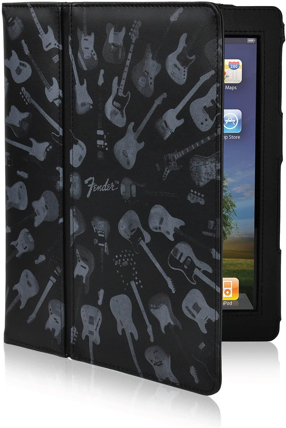 Hal Leonard Fender Protective Folder Army Folio for iPad 2/3 - Black Guitar (30270)