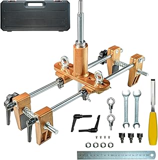 Mortise Lock Jig,Door Lock Hole Opener Kit for Wooden Doors,Door Lock Installation Kit Mortising Machine Mortise Jig with 3 Drill Bits,Suitable for Angle Grinder and Electric Hand Drill