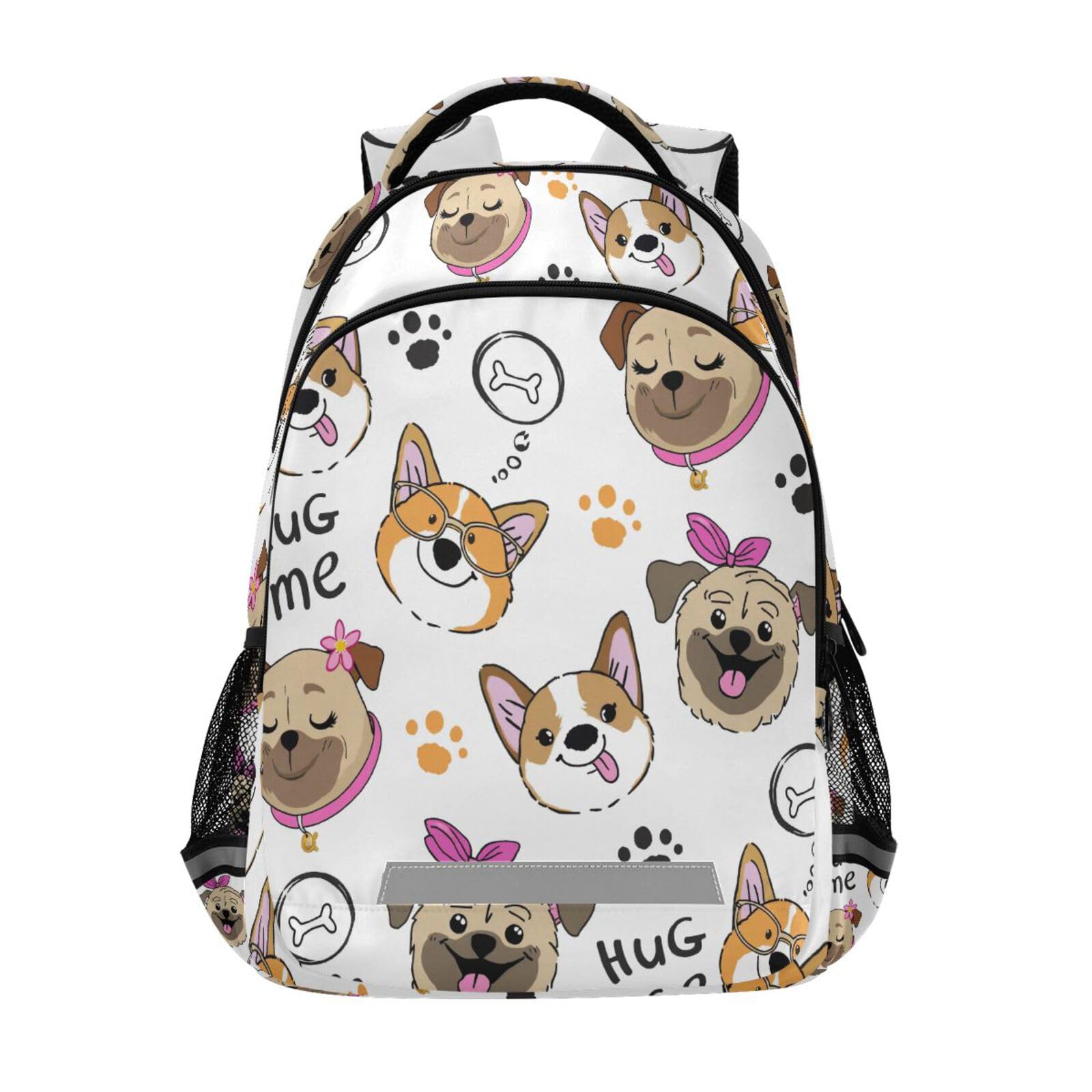 Cute Dog Face Backpacks Travel Laptop Daypack School Book Bag for Men Women Teens Kids 37