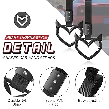 Amazon.com: Fabbay 2 Pieces Heart Handle Keychains Car