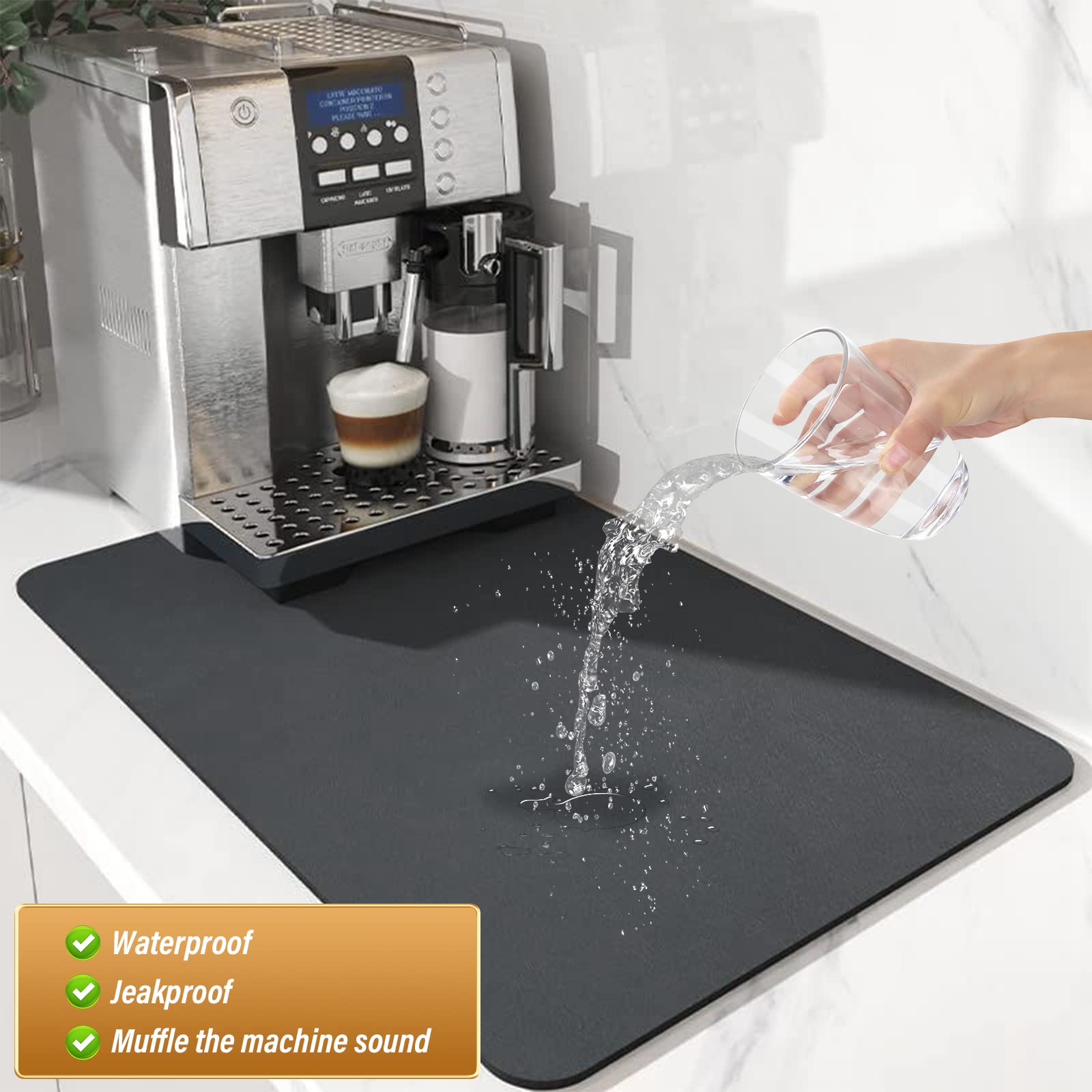 ZVO Tapis Egouttoir Vaisselle, 50×40 Cm Tapis De Drainage De Cuisine