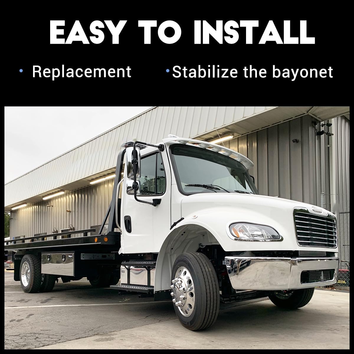 Right Black Mirror Bracket Replacement Fit for 2004-2016 Freightliner M2 Columbia 100 106 112 114 Semi Truck Accessories