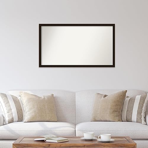 Miniatura 4 de Amanti Art Espejo de baño marrón para sobre el fregadero, 24 x 42 pulgadas, espejo rectangular marrón expreso, marco de madera rústica grande, se