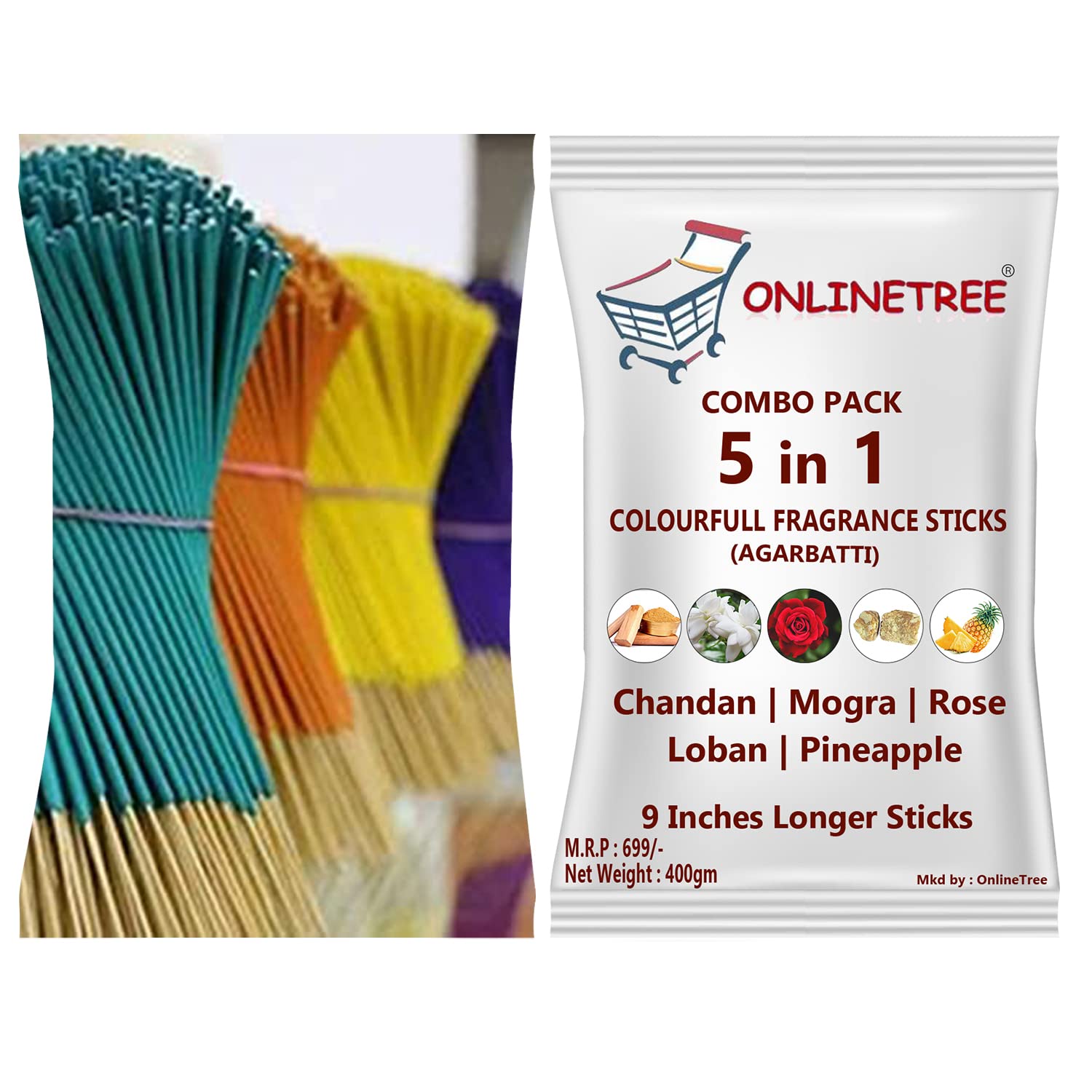 See full amazon price history chart for Onlinetree 5 in 1 Rose, Sandal, Loban, Mogra, Pineapple Flavour Fragrance Agarbatti/Incense Sticks/for Pooja/Mandir (400) Grams Onlinetree 5 in 1 Rose, Sandal, Loban, Mogra, Pineapple Flavour Fragrance Agarbatti/Incense Sticks/for Pooja/Mandir (400) Grams (B0BG5RPNJB) Amazon Price History, Amazon Price Tracker