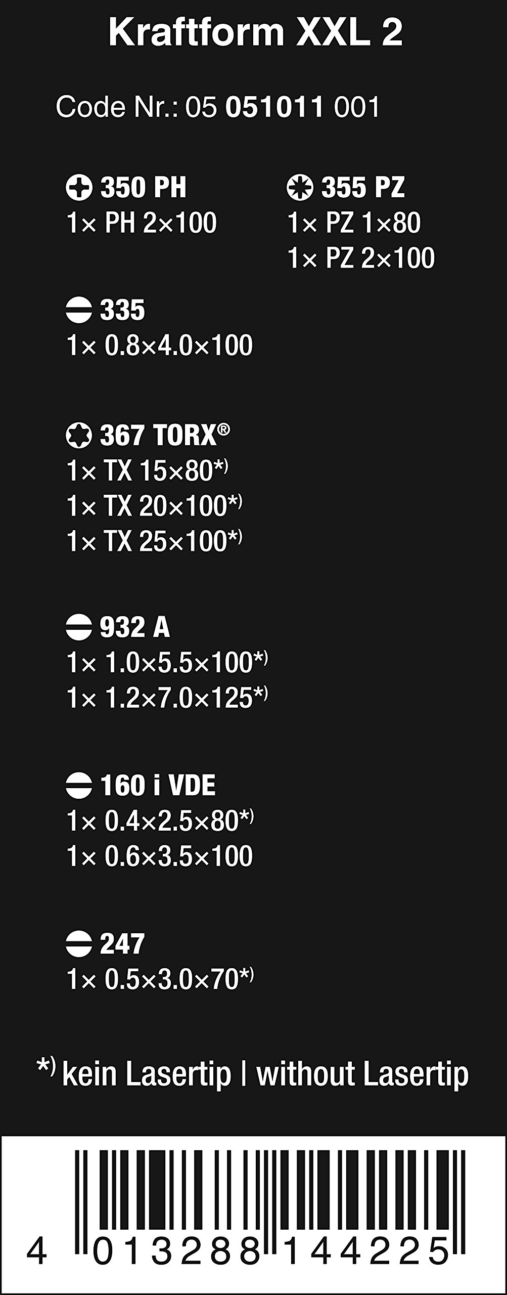 Wera 05051011001 Kraftform Tx Screwdriver Set (12 Piece)
