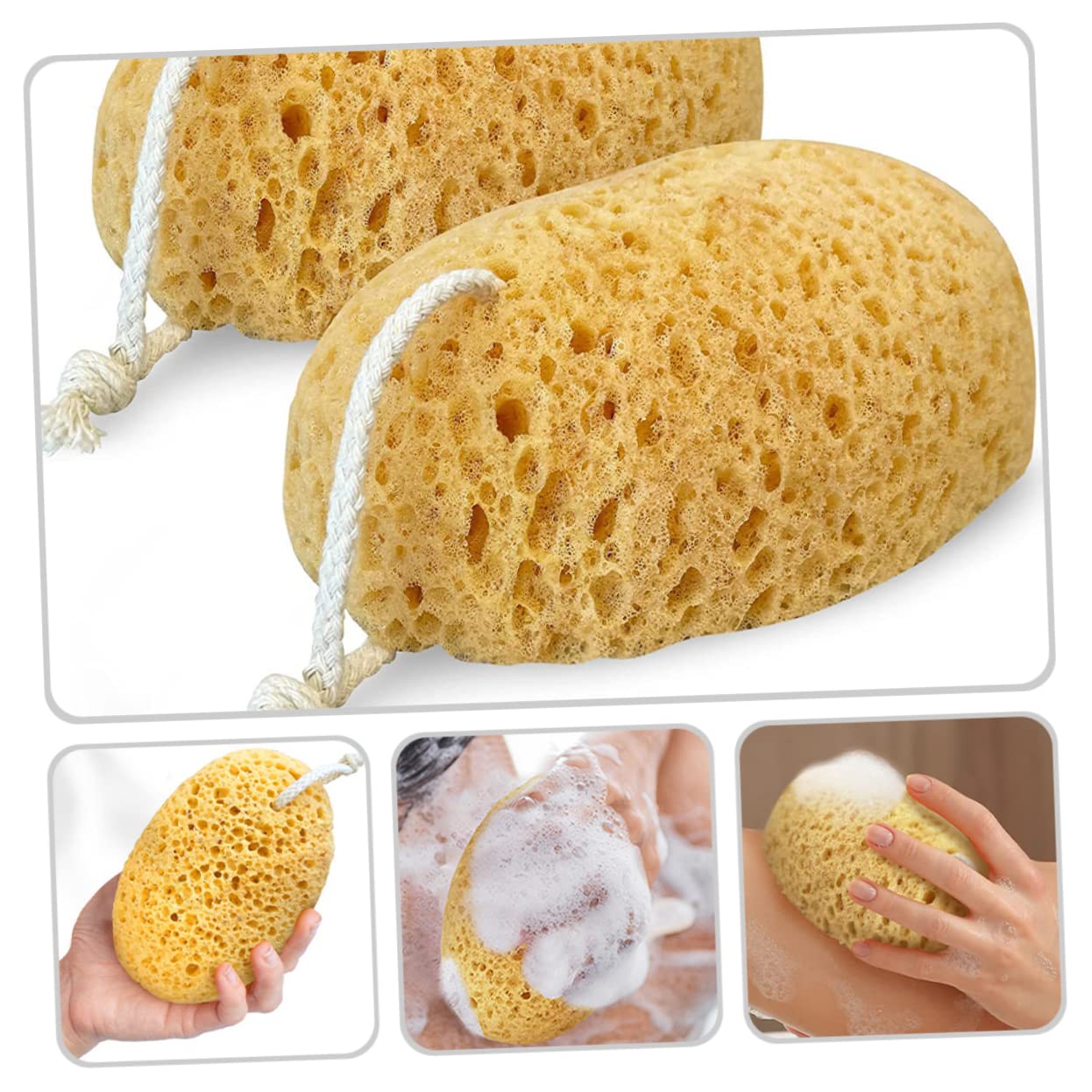 FOMIYES 6piezas Esponjas Exfoliantes De Cuerpo De Unidades Esponjas De Doble Cara Para Limpieza y Masaje Para Baños y Cuidado Piel
