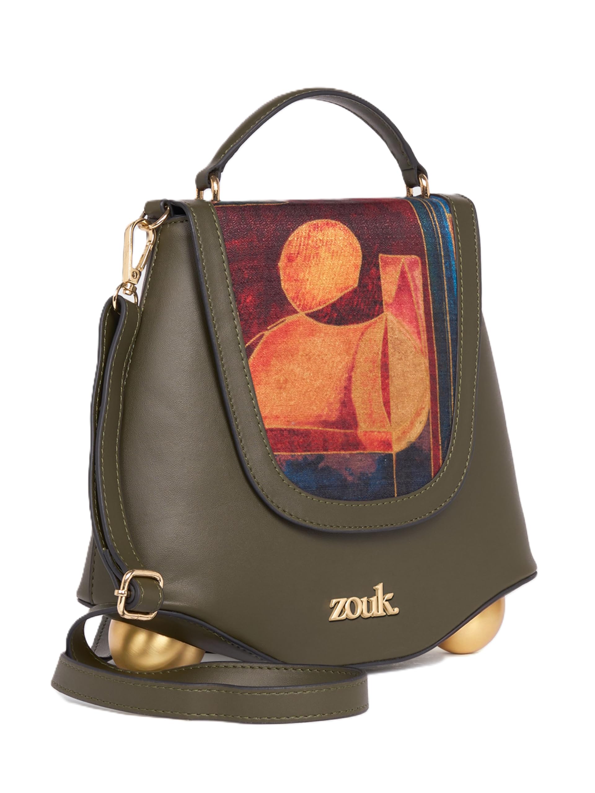 Women's Svara Sling Bag | Vegan Leather Bag | Crossbody + Top Handle with Adjustable Strap | Evening & Festive-image-37