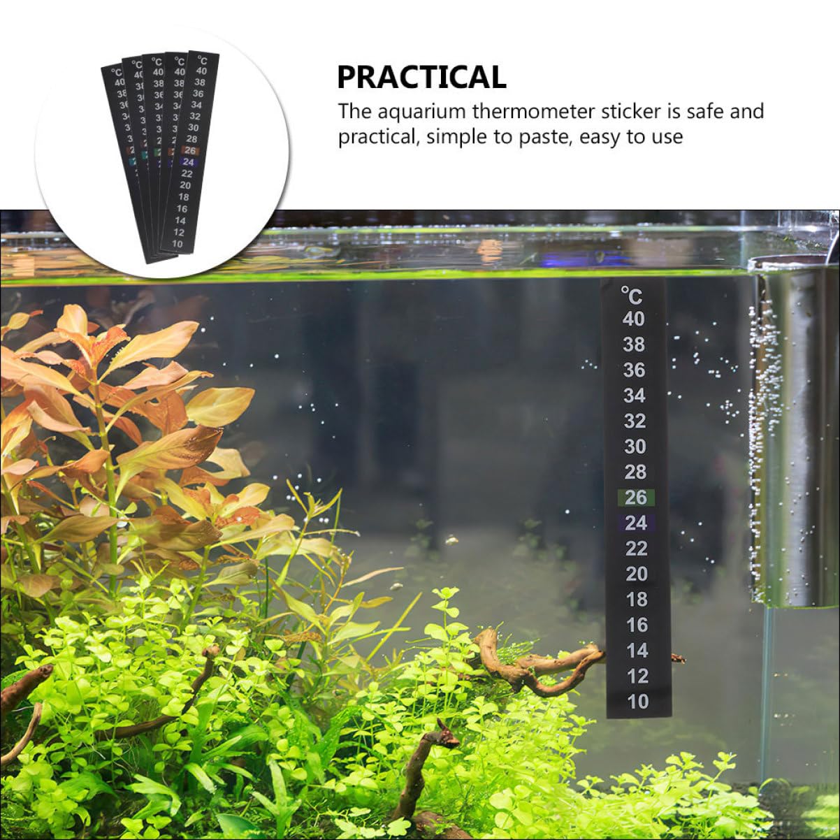 Hemobllo 12 pièces Autocollants Thermomètre Digital pour Aquarium Lot de Indication de Température Facile Stickers Adhésifs pour Aquariums et Bacs à Poissons