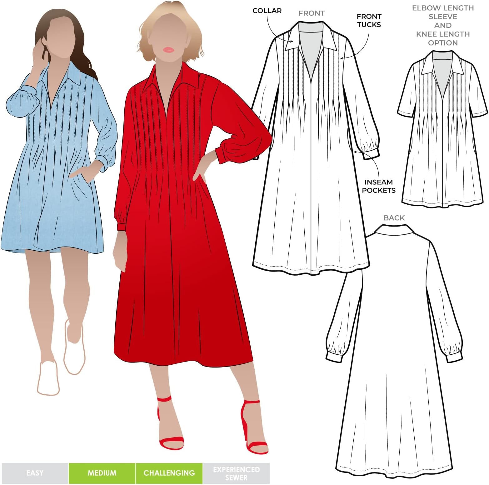 Style Arc Sewing Pattern - Xanthe Woven Dress (Sizes 10-22)