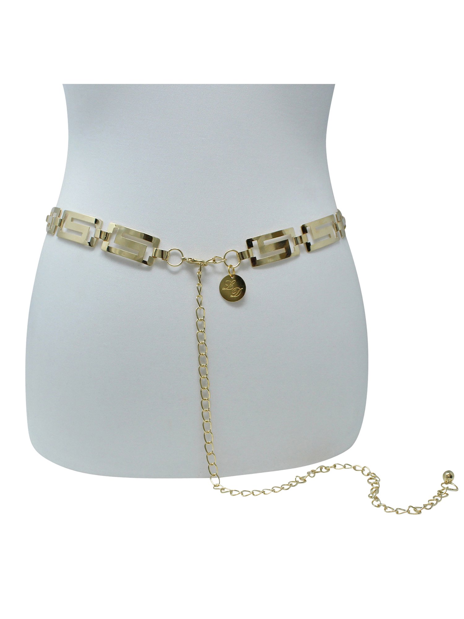 Golden Tone Classic Greek Key Chain Link Belt | Desertcart  display picture 1