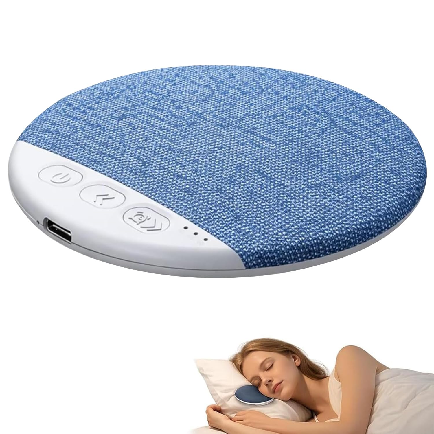 Pillow Speaker,2026 New Bluetooth Pillow Speaker,Mini Bone Conduction Sleep Aid with Stereo Bass with White Noise,Ultra-Thin Stereo Bass, for Adult Specialized Sleep Earphones 1PC(Blue)