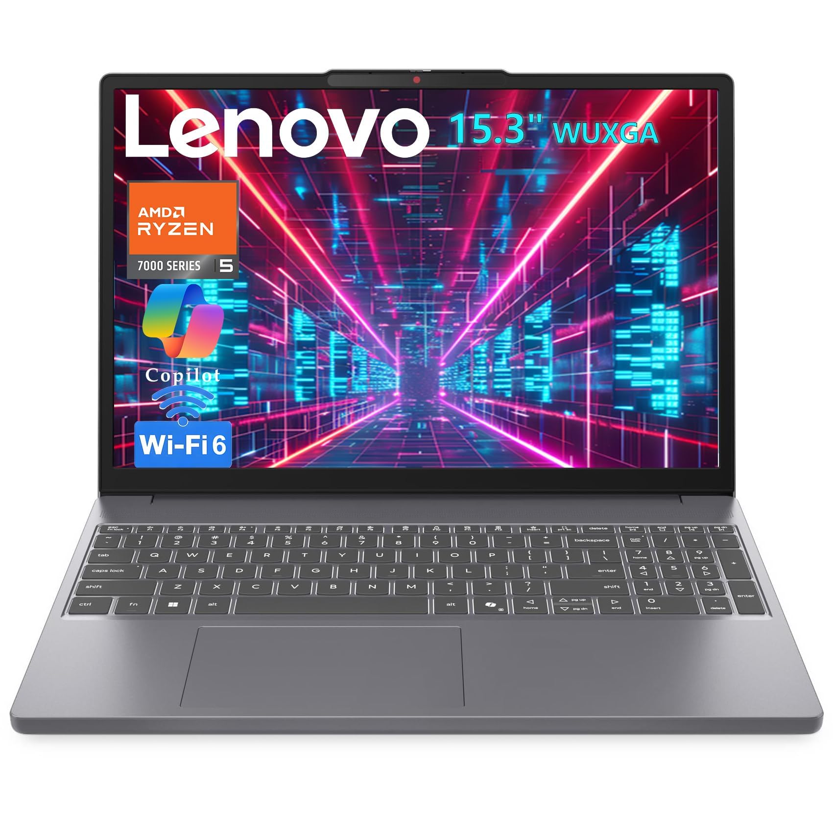 Lenovo 2026 Premium Bussiness Laptop, AMD 6-Core Ryzen 5 7535HS (Beat i7-1355U), 24GB DDR5, 1TB PCIe SSD, Radeon 660M Graphics, 15" WUXGA IPS Display, Wi-Fi 6, Copilot AI, Windows 11