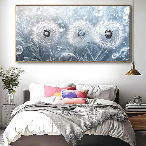 Miniatura 26 de Arte para pared, pinturas de arte abstracto, fantasía azul, grafiti colorido sobre fondo blanco, arte moderno para decoración de pared para sala