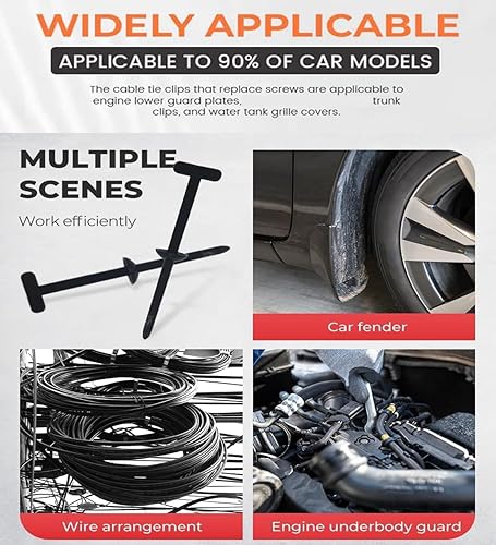 Miniatura 3 de 50 hebillas universales de nailon para ataduras de cables, nuevas bridas de nailon multifuncionales con diseño de pasador y botón, bridas de