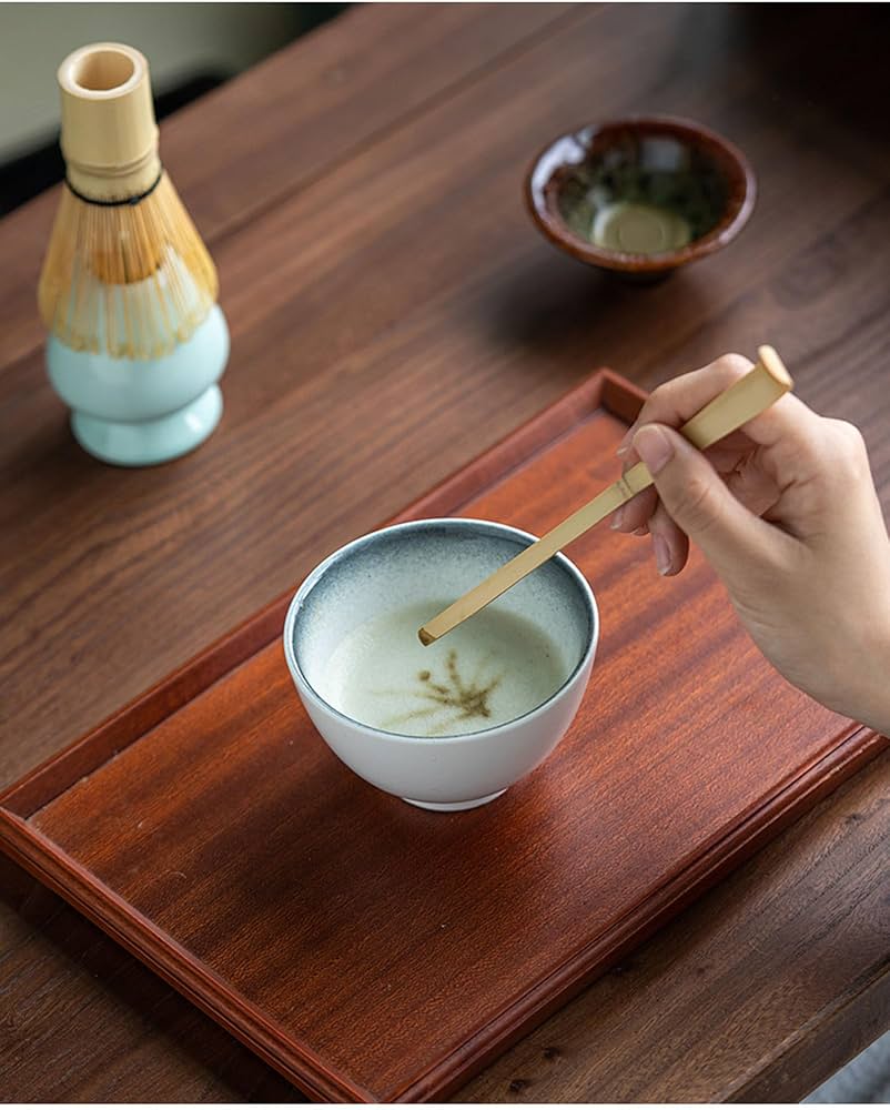 Amazon | 茶道具4点セッ 百本立茶筅 茶筅立て 茶杓 茶さじ 竹製