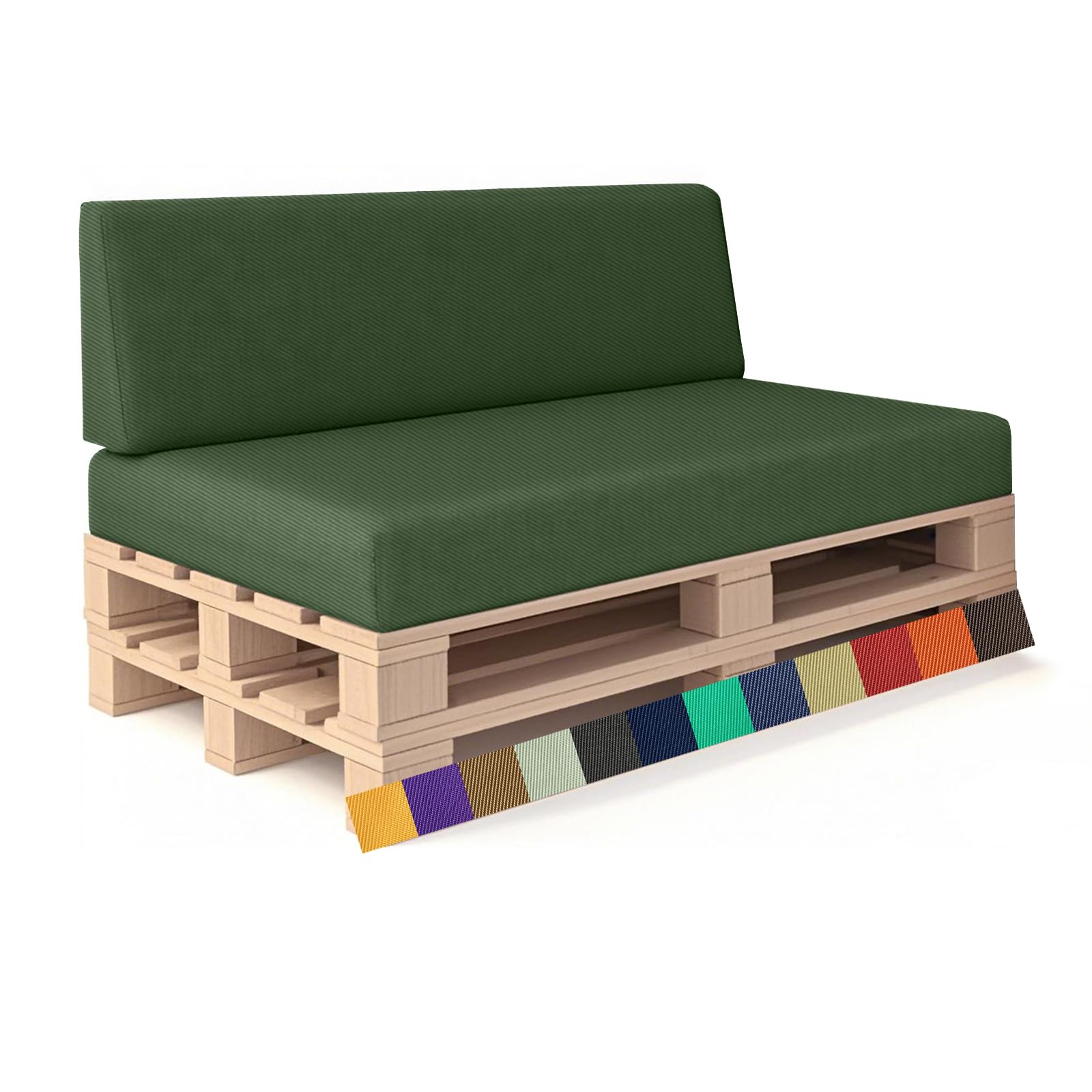 Coussins de canapé imperméables 70x70 vert olive pour l'extérieur