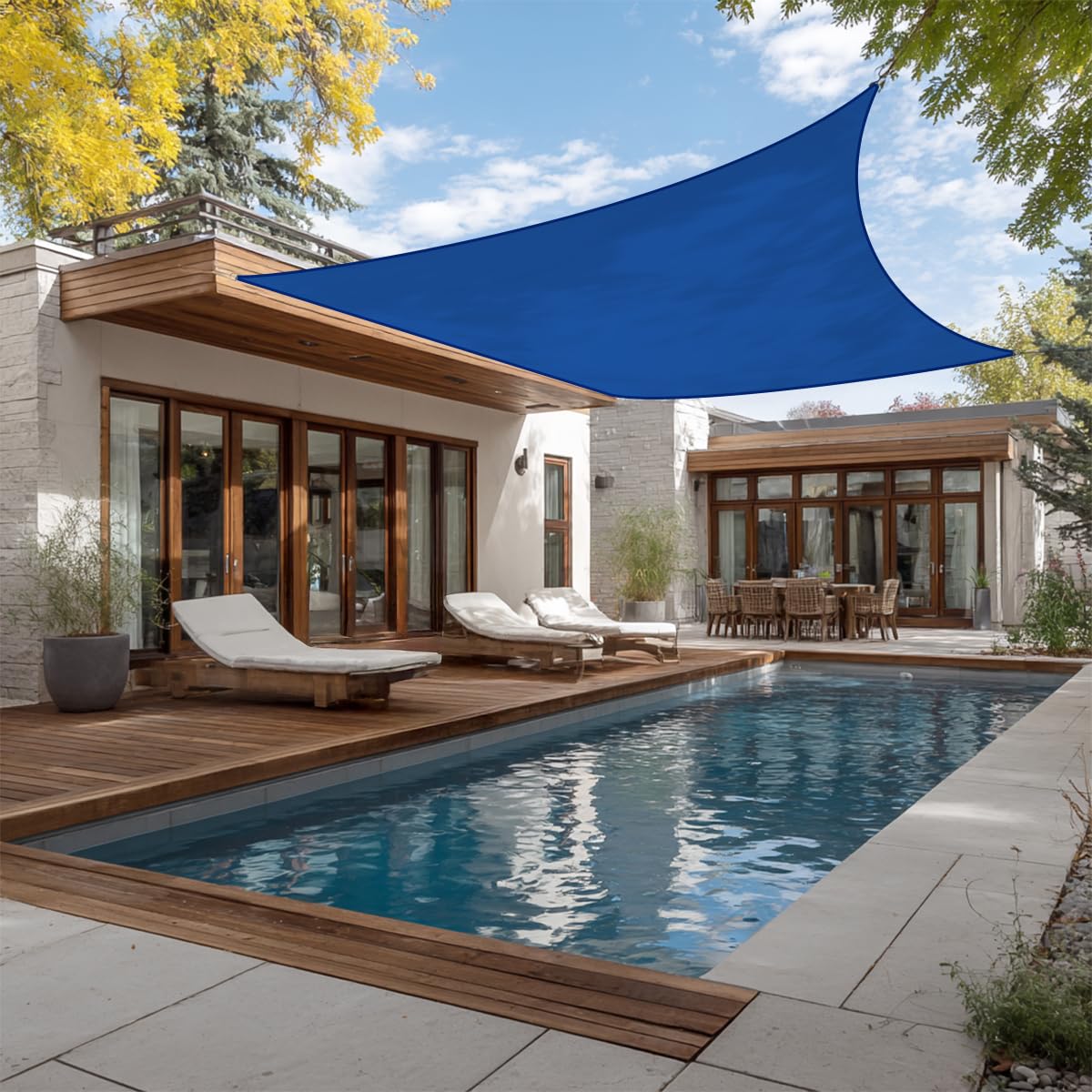 Green Bay Sun Shade Sail Outdoor Garden Patio Party Sunscreen Awning Canopy 98% UV Block Triangle Cream With Free Rope(3x3x3m) — view 14