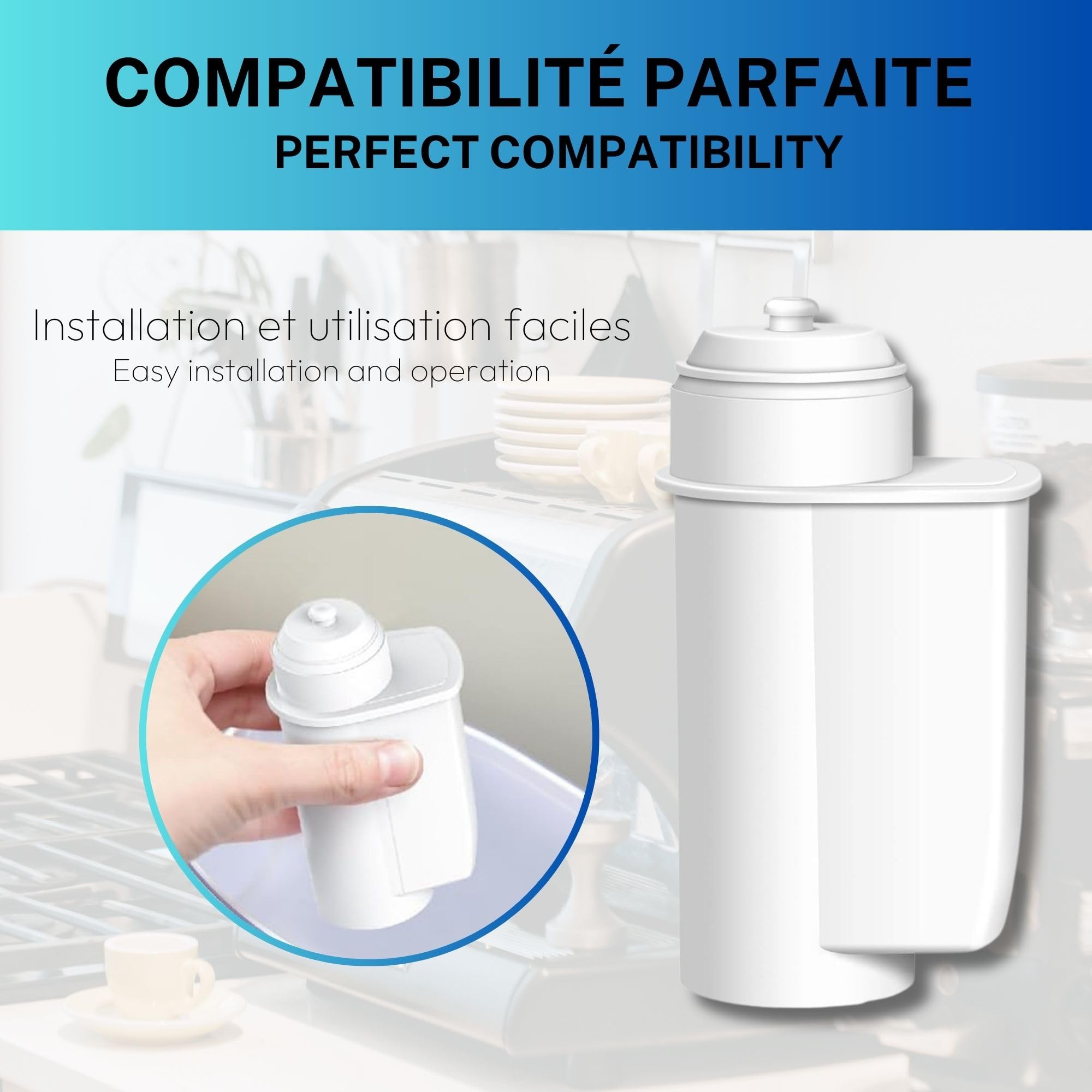 Ersatzwasserfilter für Kaffeemaschinen für Siemens® EQ6, EQ9 S700, EQ500, TZ70003 TZ70033, Brita® Intenza 575491, Bosch® TCZ7003, TCZ7033, 12008246, 467873 | Set 1 bis 1 2 (11) Stück)