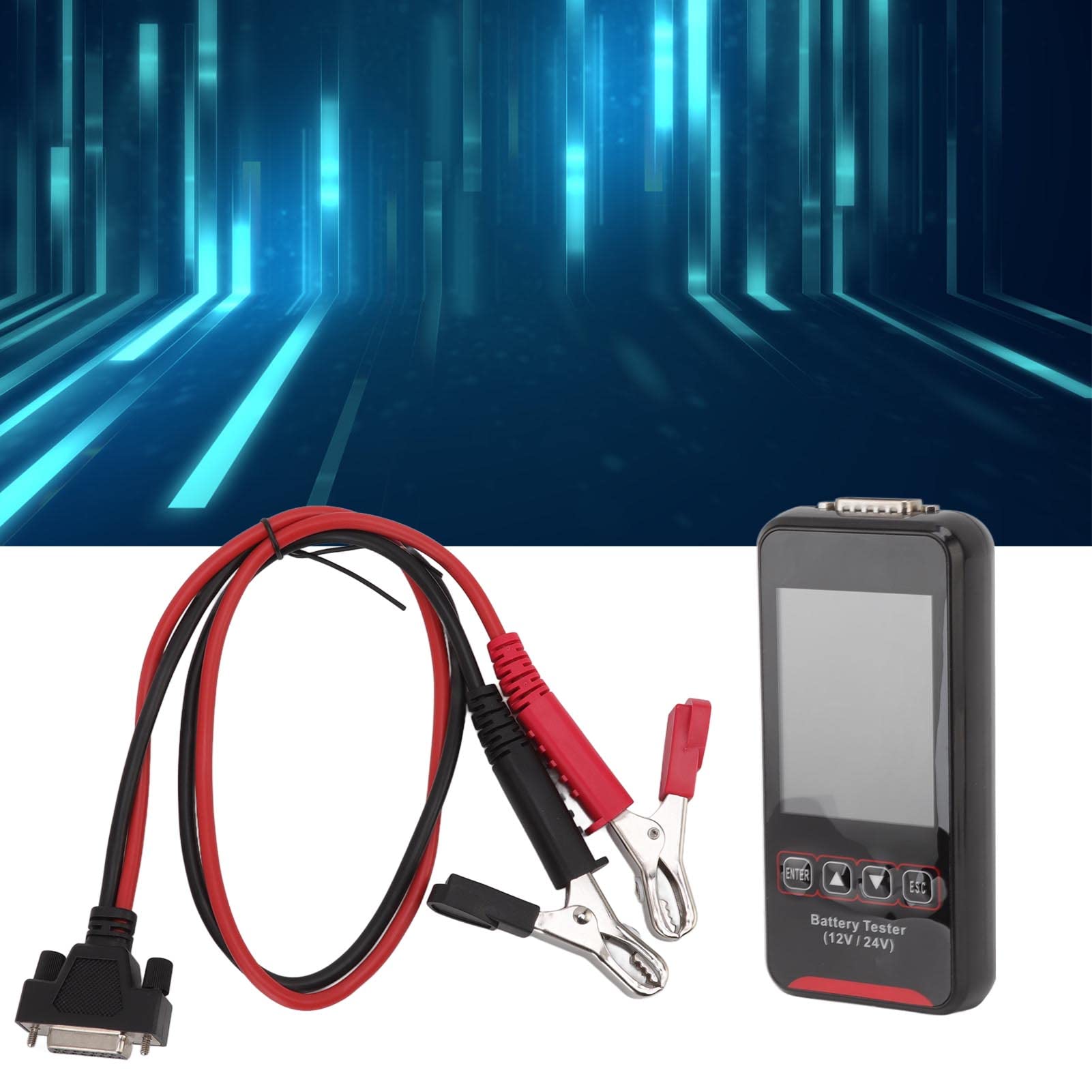 Comprobador de batería de coche 12 V 24 V, analizador de batería digital, probador de carga LCD con Rse ity o Sn para mantenimiento de vehículos, s e inspección