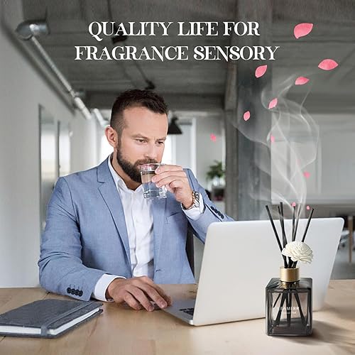 Miniatura 7 de My Way - Juego de difusor de fragancia floral de 6.1 onzas líquidas con 6 varillas de varillas de varillas de larga duración para el hogar,