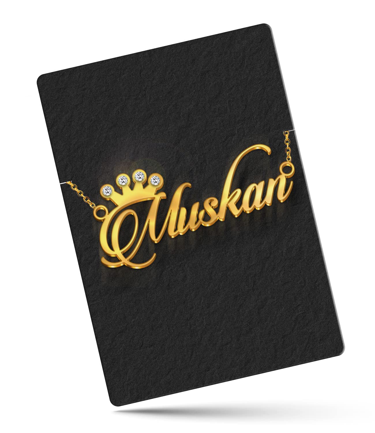 DREAMRAX Muskan Name Necklace in Gold Polish with Crown & Diamond Accent, Personalized Custom Jewelry, Cursive Font, Splash Proof & Anti-Tarnish, Regal Gift for Women & Girls, Best for Gifting (B09HM2CC68) Amazon Price History, Amazon Price Tracker