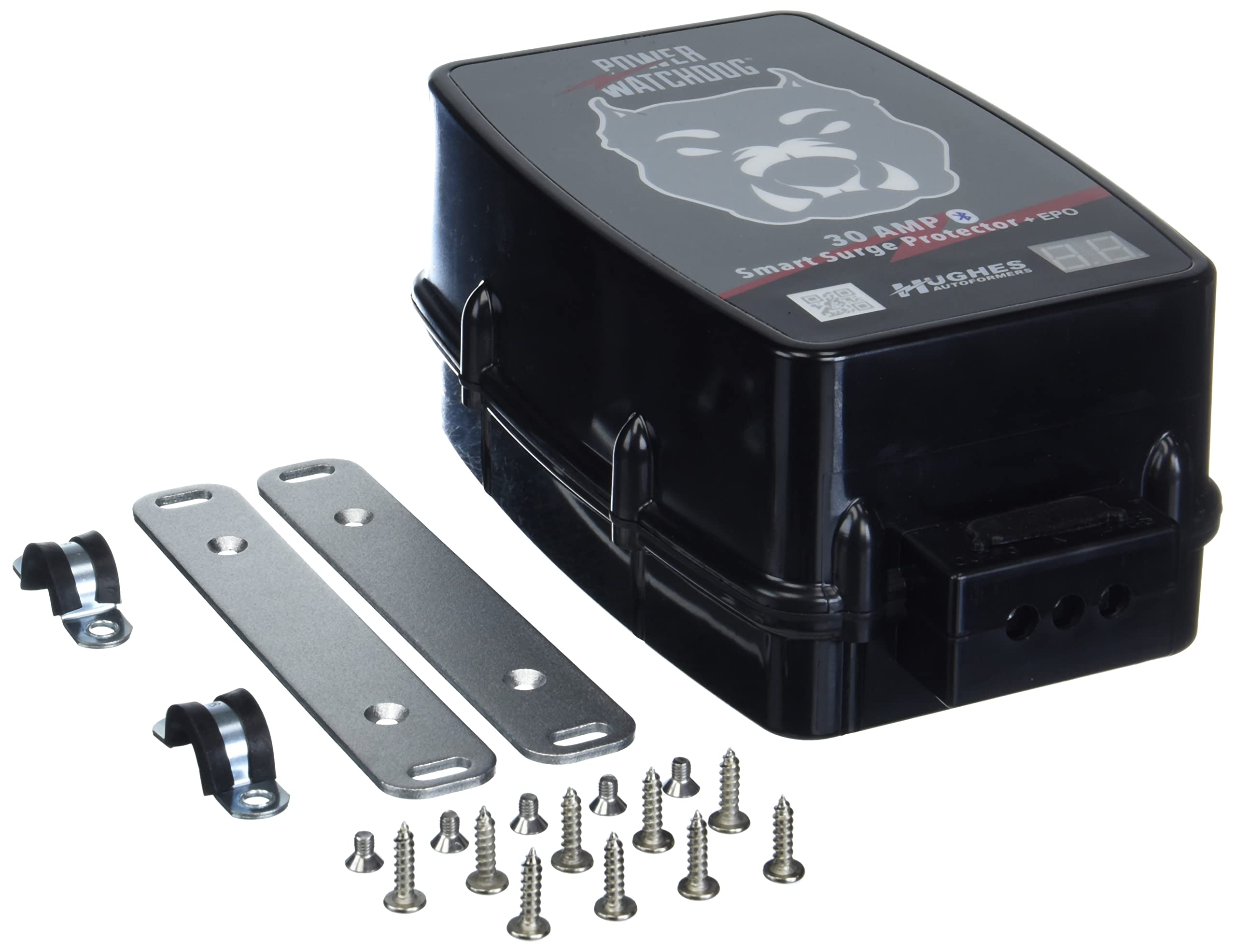 Hughes AUTO Autoformers PWD30-EPO-H Power Watchdog Smart Bluetooth Surge Protector Plus EPO with Auto Shutoff - 30 Amp Hardwire Version